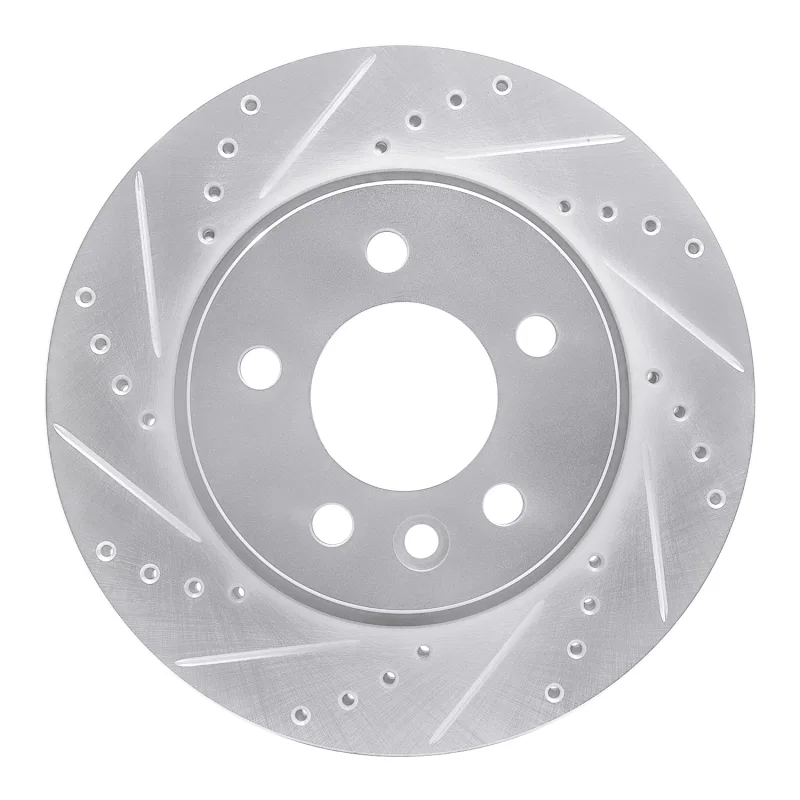 R1 Concepts 631-92019L, R1 10-17 Volkswagen AMAROK (Mexico) Front Left Drilled & Slotted Silver Brake Rotor