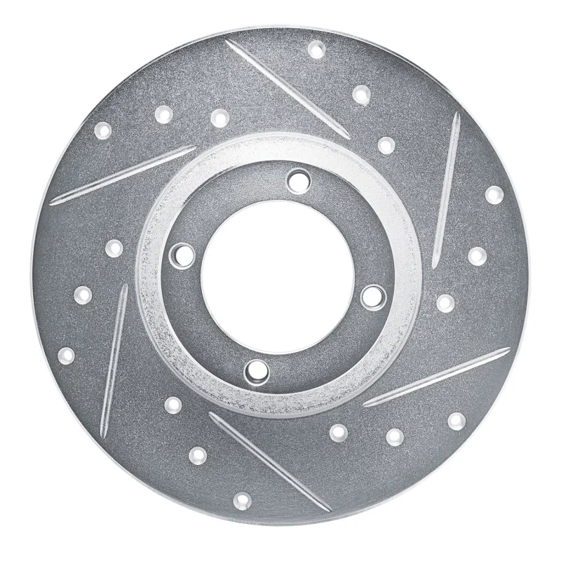 R1 Concepts 631-37000R, R1 76-84 Buick OPEL Front Right Drilled & Slotted Silver Brake Rotor