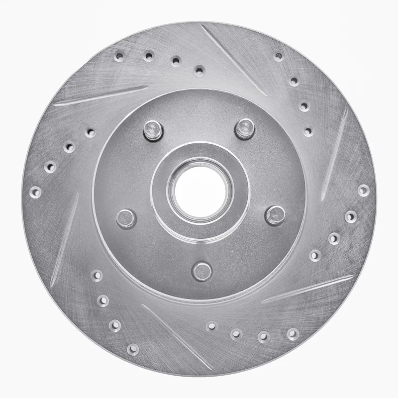 R1 Concepts 631-39000R, R1 1973-1989 Chrysler CORDOBA Front Right Drilled & Slotted Silver Brake Rotor