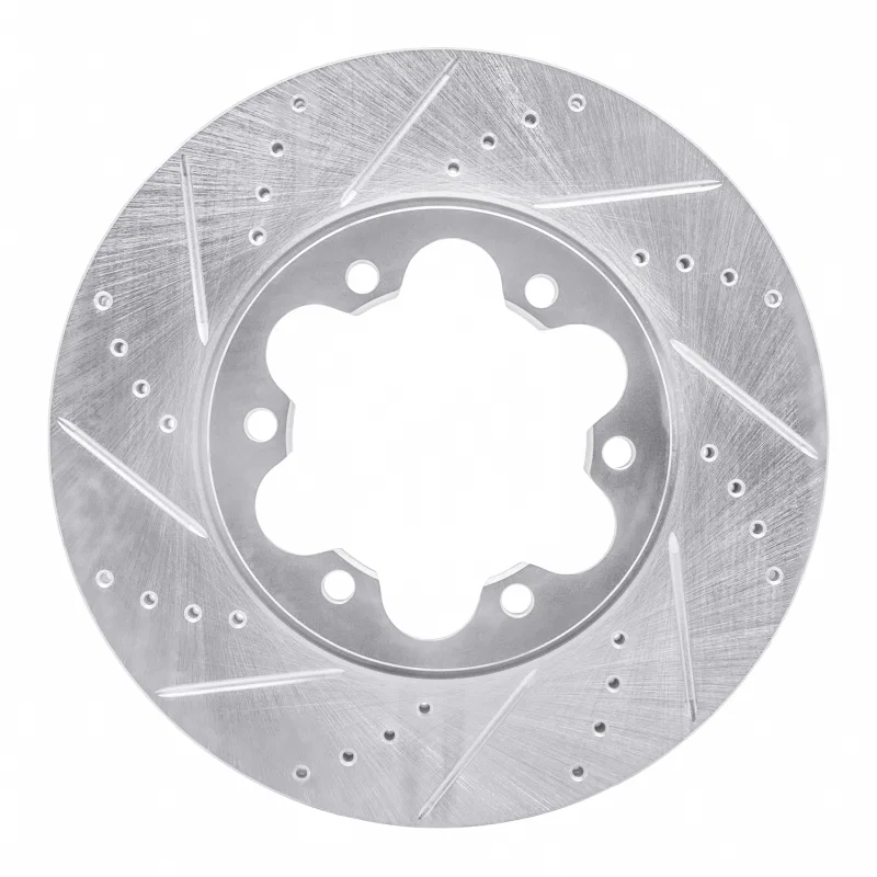 R1 Concepts 631-92092L, R1 03-06 Renault Laguna (Mexico) Front Left Drilled & Slotted Silver Brake Rotor