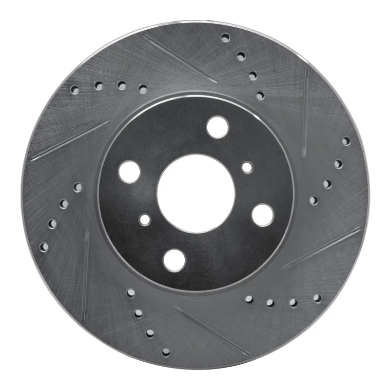 R1 Concepts 631-91002R, R1 04-06 Scion XA Front Right Drilled & Slotted Silver Brake Rotor