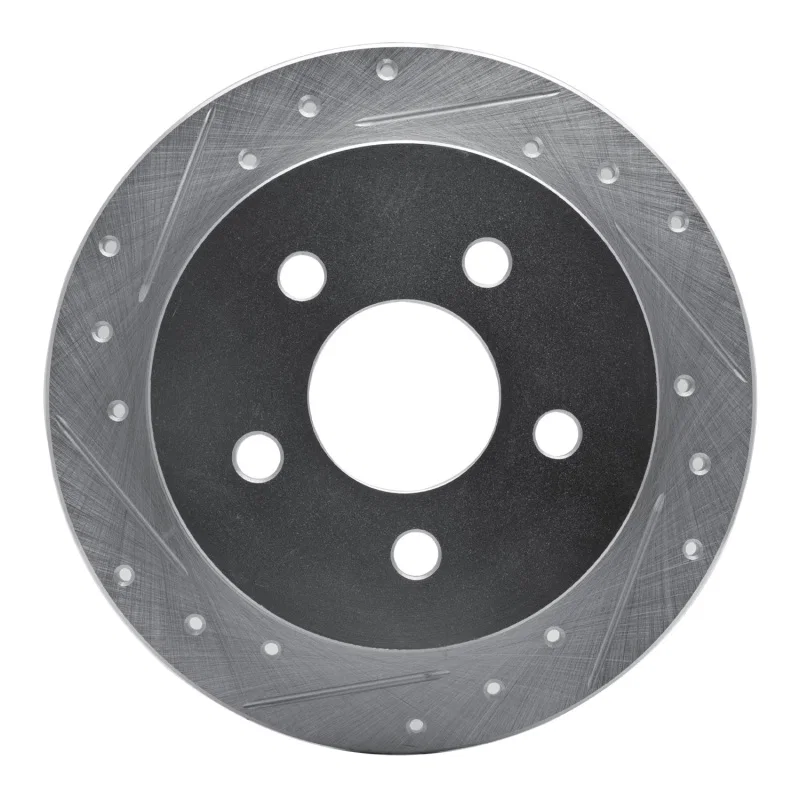 R1 Concepts 631-52012L, R1 97-05 Buick Century Rear Left Drilled & Slotted Silver Brake Rotor