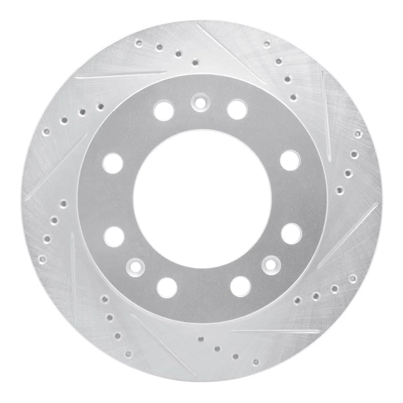 R1 Concepts 631-46023R, R1 06-11 Cadillac DTS Front Right Drilled & Slotted Silver Brake Rotor
