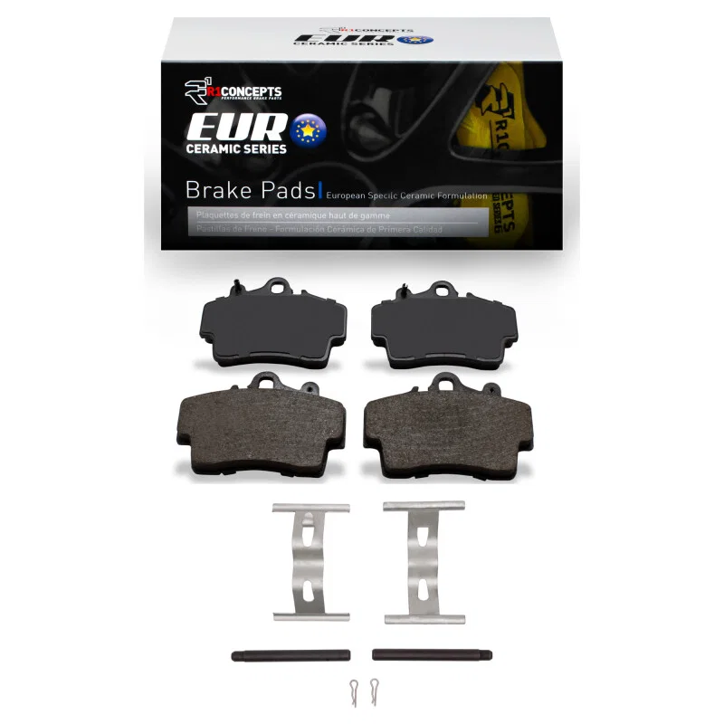 R1 Concepts 2600-0737-01, R1 1997-2008 Porsche Cayman Front R1 Euro Ceramic Pads & Hardware Kit