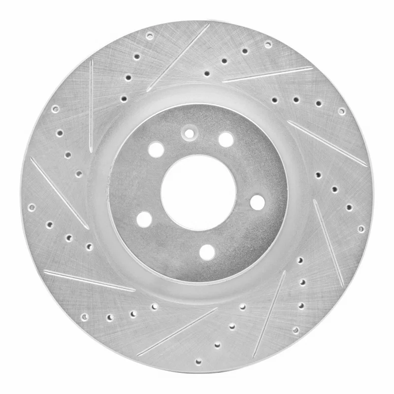 R1 Concepts 631-46042L, R1 16-20 Buick Regal Sportback Front Left Drilled & Slotted Silver Brake Rotor