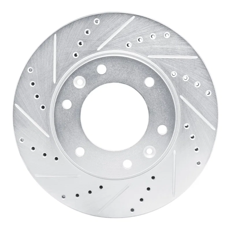 R1 Concepts 631-92088L, R1 09-19 Dodge H100 (Mexico) Front Left Drilled & Slotted Silver Brake Rotor