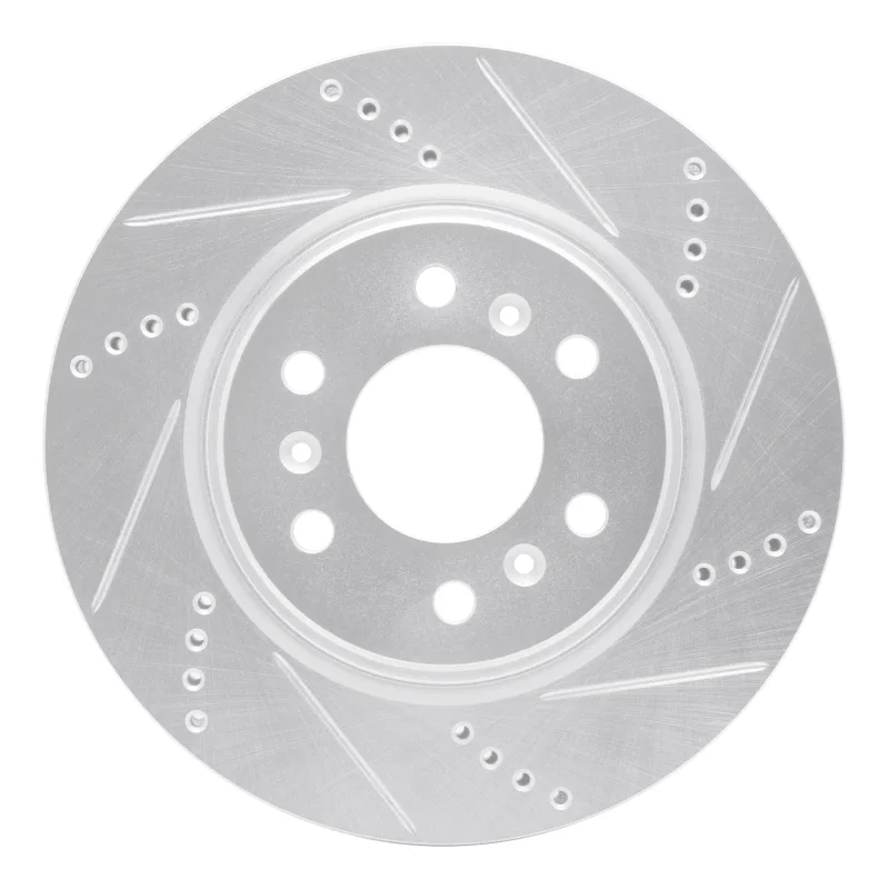 R1 Concepts 631-52027R, R1 06-09 Buick TERRAZA Front Right Drilled & Slotted Silver Brake Rotor