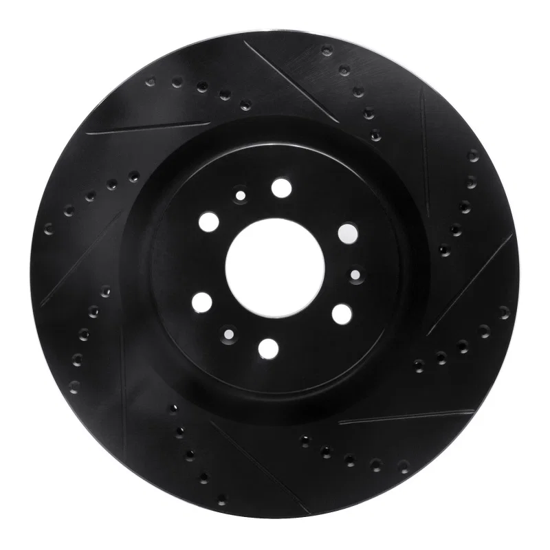 R1 Concepts 633-46015R, R1 04-11 Cadillac CTS Front Right Drilled & Slotted Black Brake Rotor