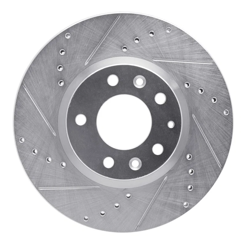R1 Concepts 631-54059L, R1 06-13 Ford Fusion Front Left Drilled & Slotted Silver Brake Rotor