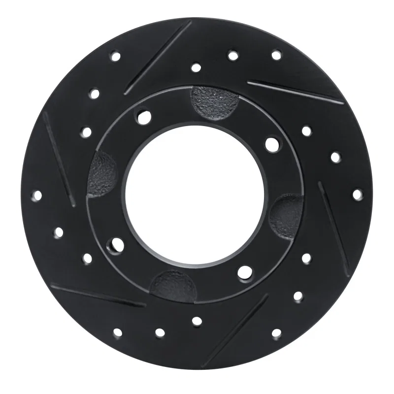 R1 Concepts 633-59002L, R1 76-81 Honda Accord Hatchback Front Left Drilled & Slotted Black Brake Rotor