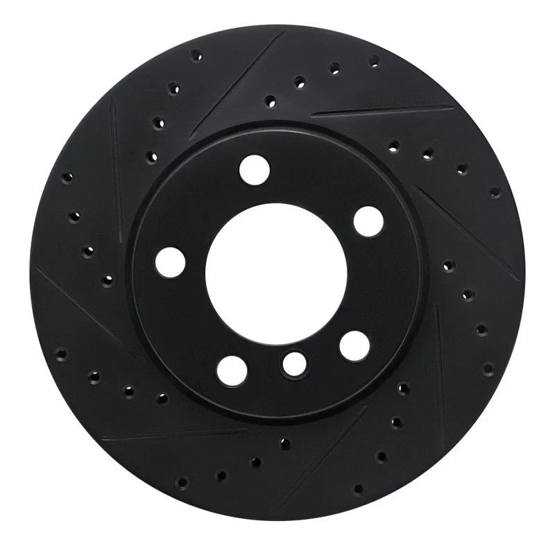 R1 Concepts 633-92099L, R1 12-20 BMW 320I (Mexico) Front Left Drilled & Slotted Black Brake Rotor