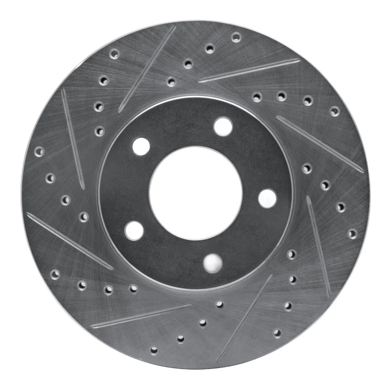 R1 Concepts 631-40070L, R1 91-96 Chrysler Town & Country Front Left Drilled & Slotted Silver Brake Rotor