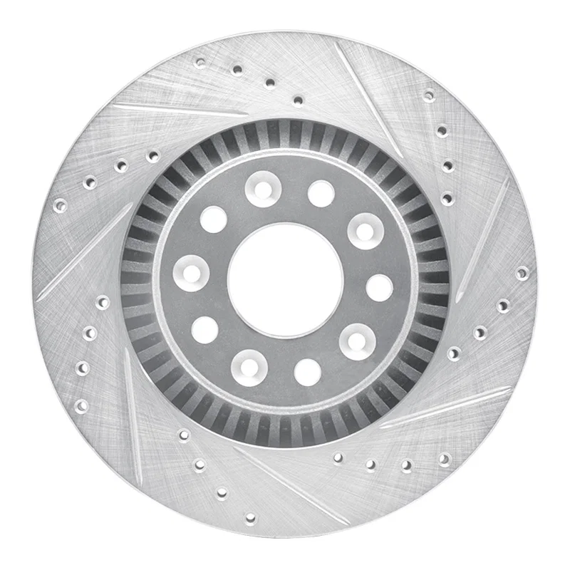 R1 Concepts 631-54052R, R1 05-09 Ford Five Hundred Front Right Drilled & Slotted Silver Brake Rotor