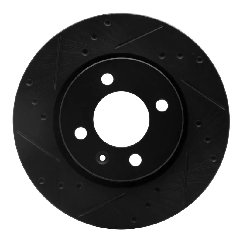 R1 Concepts 633-92038L, R1 09-17 Volkswagen SAVEIRO (Mexico) Front Left Drilled & Slotted Black Brake Rotor