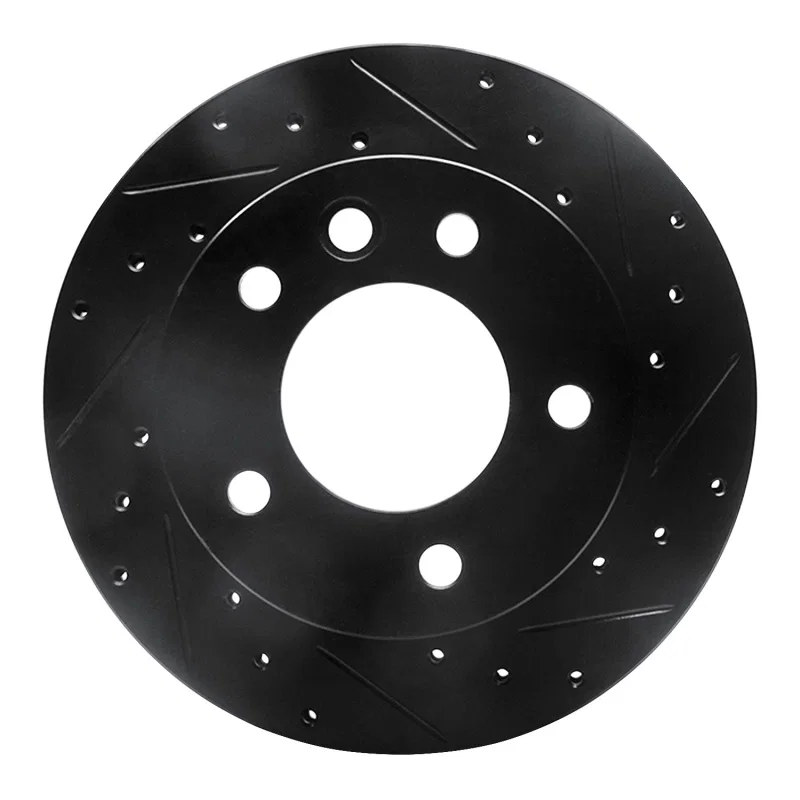 R1 Concepts 633-40042R, R1 02-06 Dodge Sprinter 2500 Front Right Drilled & Slotted Black Brake Rotor
