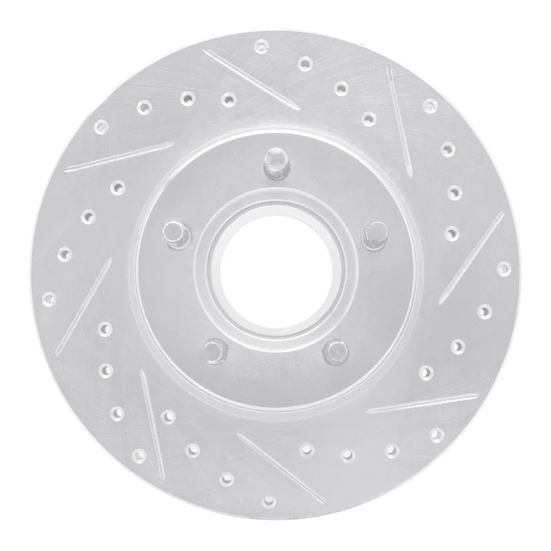 R1 Concepts 631-54156R, R1 95-97 Ford Ranger (USA/Canada) Front Right Drilled & Slotted Silver Brake Rotor