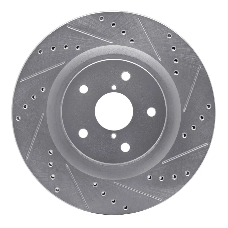 R1 Concepts 631-13045R, R1 19-24 Subaru Forester Front Right Drilled & Slotted Silver Brake Rotor