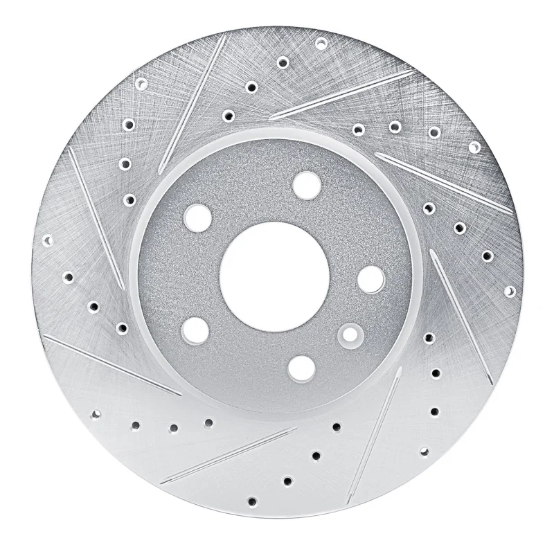 R1 Concepts 631-46061L, R1 19-25 Buick Envision Front Left Drilled & Slotted Silver Brake Rotor
