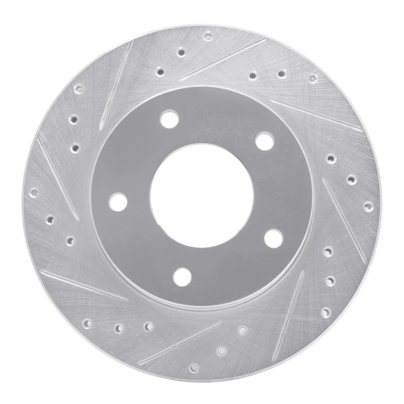 R1 Concepts 631-45001L, R1 77-80 Buick LeSabre Rear Left Drilled & Slotted Silver Brake Rotor
