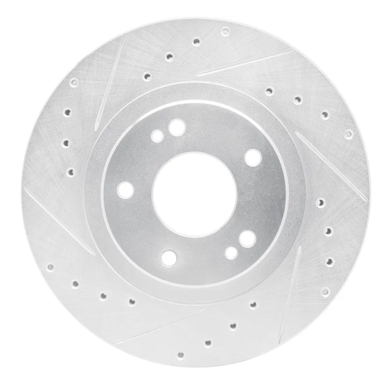 R1 Concepts 631-72014L, R1 91-93 Dodge STEALTH Front Left Drilled & Slotted Silver Brake Rotor