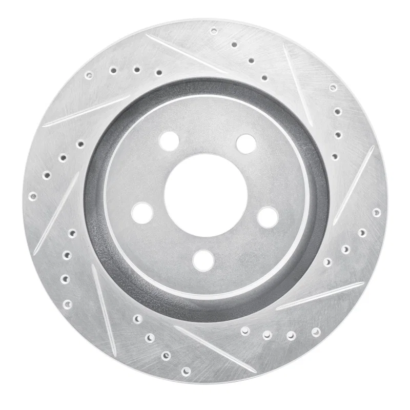 R1 Concepts 631-42021R, R1 11-12 Jeep Liberty Front Right Drilled & Slotted Silver Brake Rotor