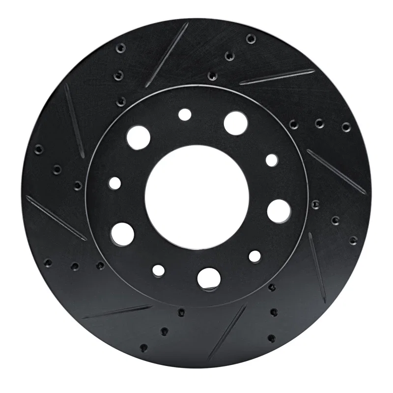 R1 Concepts 633-40114L, R1 14-25 Ram Promaster 1500 Front Left Drilled & Slotted Black Brake Rotor