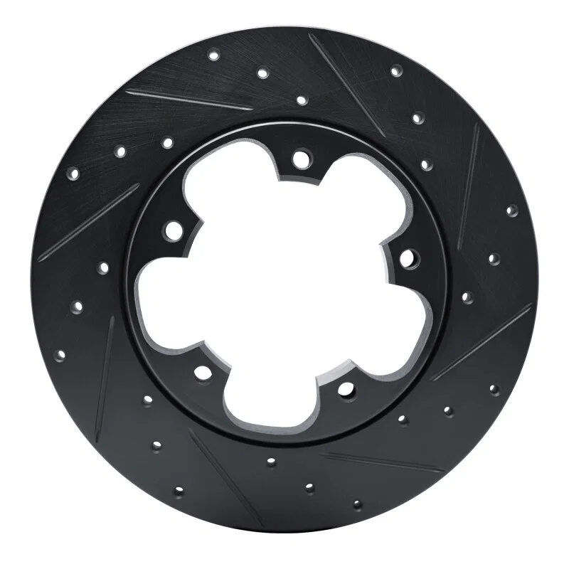 R1 Concepts 633-54228R, R1 15-25 Ford Transit-150 Rear Right Drilled & Slotted Black Brake Rotor
