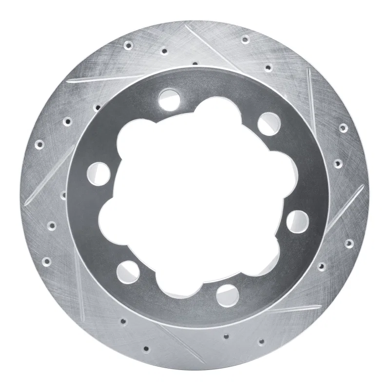 R1 Concepts 631-40039R, R1 02-06 Dodge Sprinter 3500 Rear Right Drilled & Slotted Silver Brake Rotor