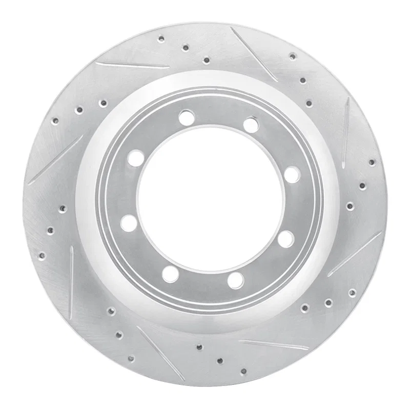 R1 Concepts 631-54212R, R1 08-20 Ford E-450 Super Duty Rear Right Drilled & Slotted Silver Brake Rotor