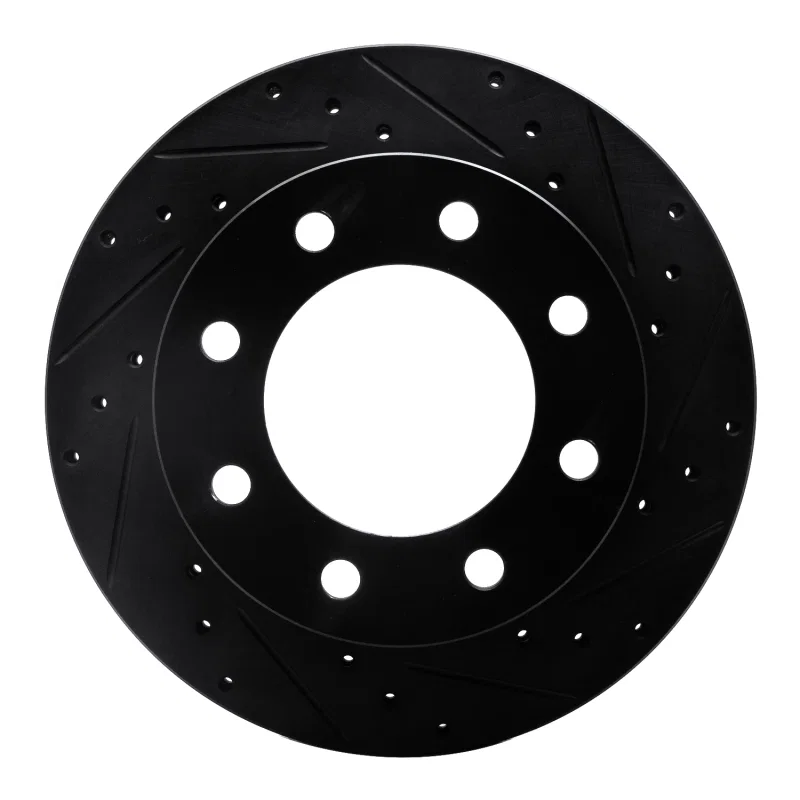 R1 Concepts 633-48038R, R1 99-20 Cadillac DeVille Front Right Drilled & Slotted Black Brake Rotor