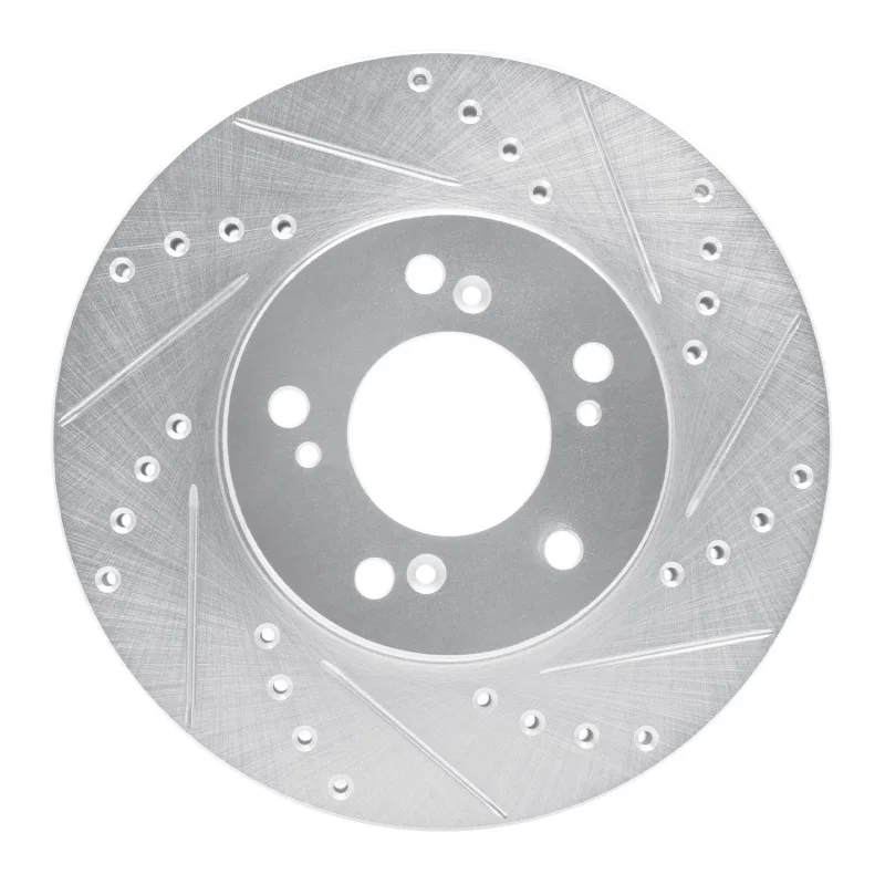 R1 Concepts 631-58008R, R1 93-95 Acura Legend Front Right Drilled & Slotted Silver Brake Rotor