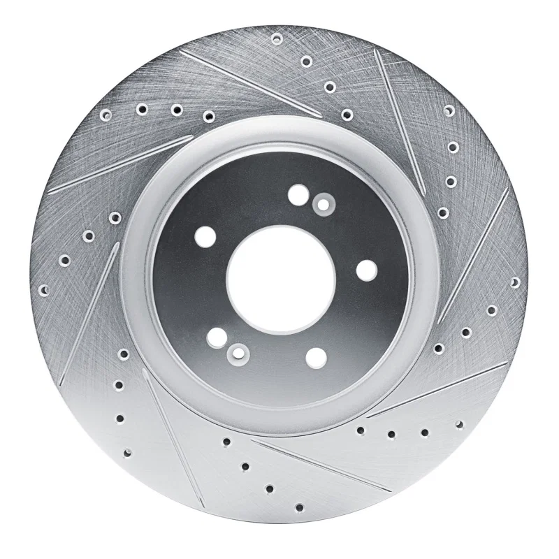 R1 Concepts 631-21048R, R1 21-26 Hyundai SONATA Front Right Drilled & Slotted Silver Brake Rotor
