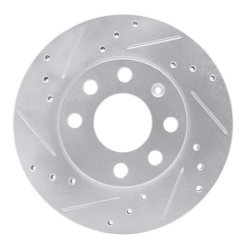 R1 Concepts 631-47000L, R1 88-20 Chevrolet BEAT (Mexico) Front Left Drilled & Slotted Silver Brake Rotor