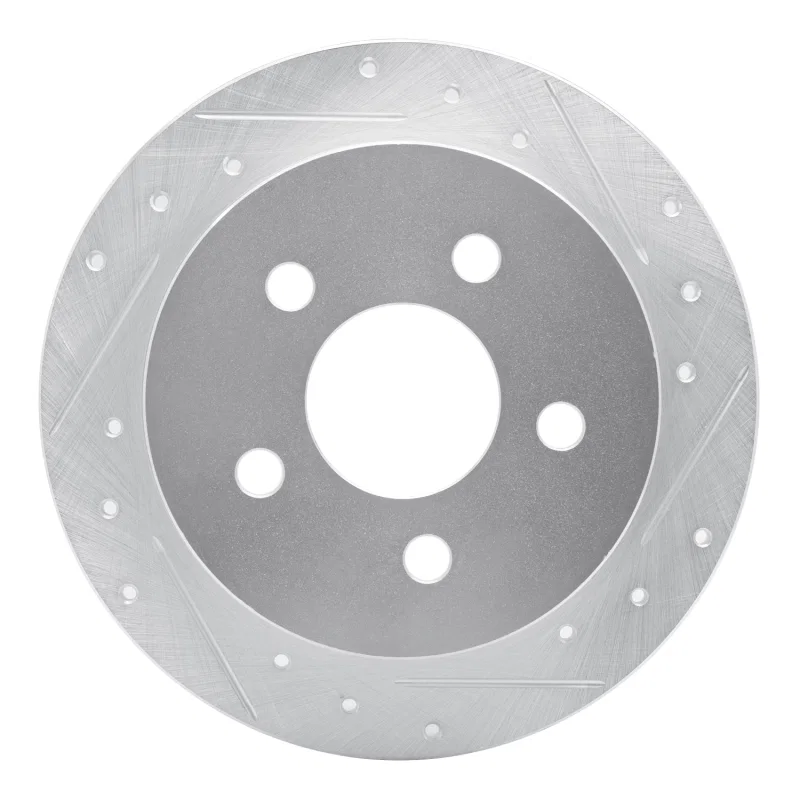 R1 Concepts 631-52012R, R1 97-05 Buick Regal Rear Right Drilled & Slotted Silver Brake Rotor