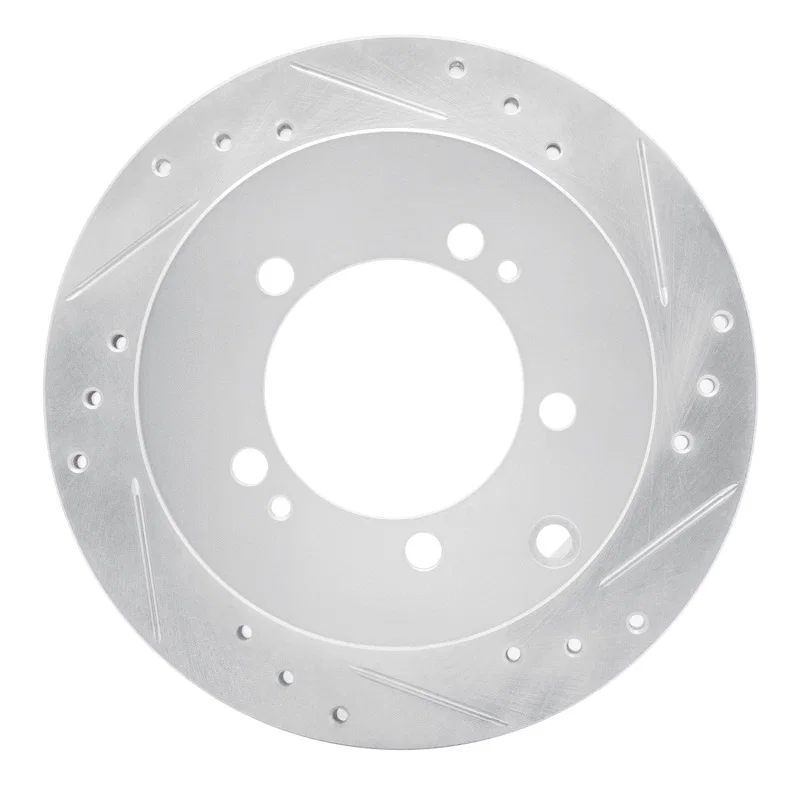 R1 Concepts 631-72016R, R1 91-99 Dodge STEALTH Rear Right Drilled & Slotted Silver Brake Rotor