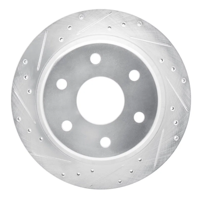 R1 Concepts 631-48037L, R1 99-07 Chevrolet AVALANCHE 1500 Rear Left Drilled & Slotted Silver Brake Rotor
