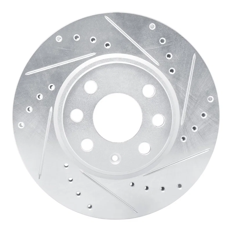 R1 Concepts 631-92031R, R1 02-17 Chevrolet CORSA (Mexico) Front Right Drilled & Slotted Silver Brake Rotor