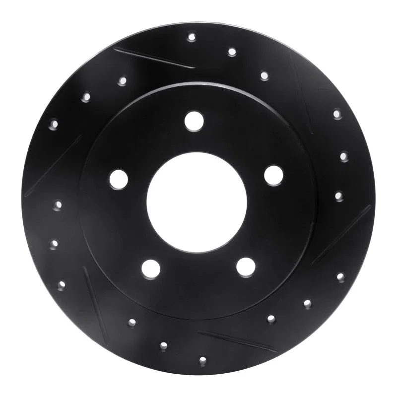 R1 Concepts 633-45005R, R1 88-94 Buick Regal Rear Right Drilled & Slotted Black Brake Rotor