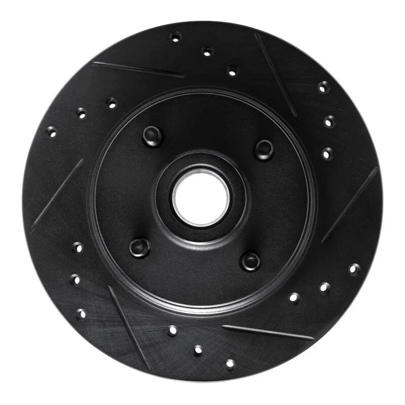 R1 Concepts 633-52001R, R1 76-80 Buick SKYHAWK Front Right Drilled & Slotted Black Brake Rotor
