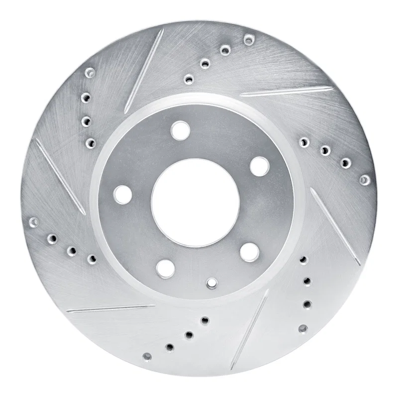 R1 Concepts 631-80080L, R1 13-19 Mazda 6 Front Left Drilled & Slotted Silver Brake Rotor