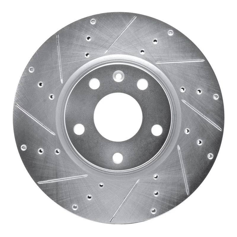 R1 Concepts 631-47050L, R1 14-19 Chevrolet Corvette Front Left Drilled & Slotted Silver Brake Rotor