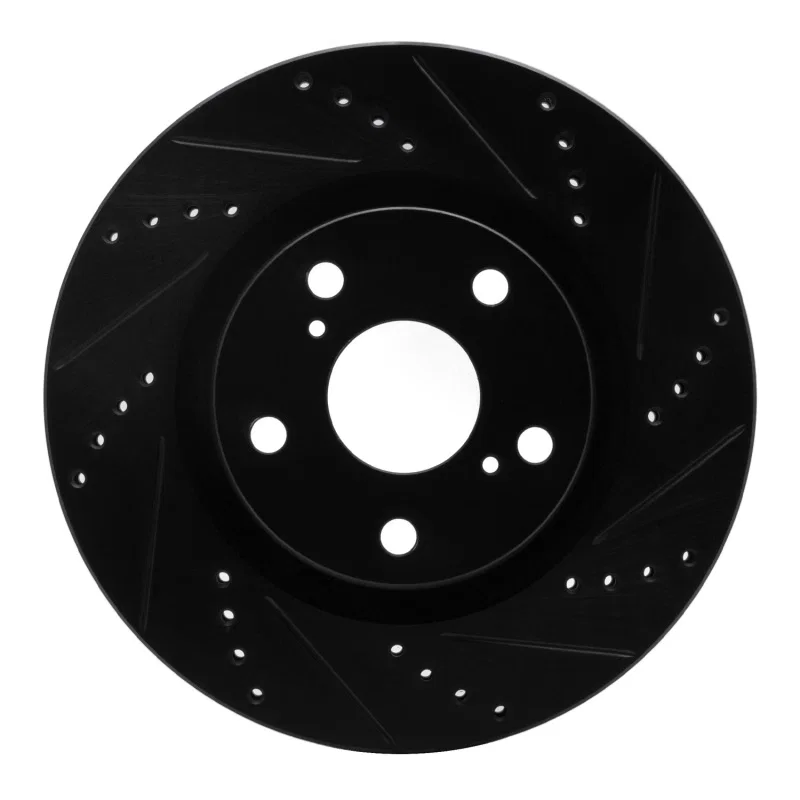 R1 Concepts 633-92084R, R1 08-12 Renault TRAFIC (Mexico) Front Right Drilled & Slotted Black Brake Rotor