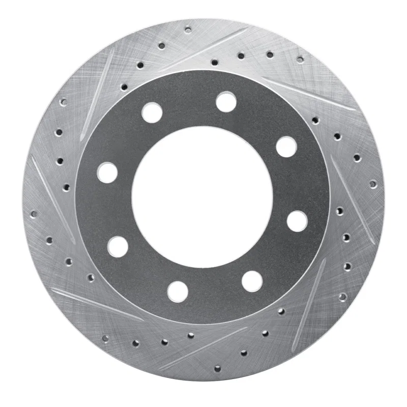 R1 Concepts 631-48038L, R1 99-20 Cadillac DeVille Front Left Drilled & Slotted Silver Brake Rotor