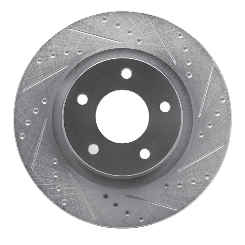 R1 Concepts 631-39023R, R1 07-25 Chrysler SEBRING Front Right Drilled & Slotted Silver Brake Rotor