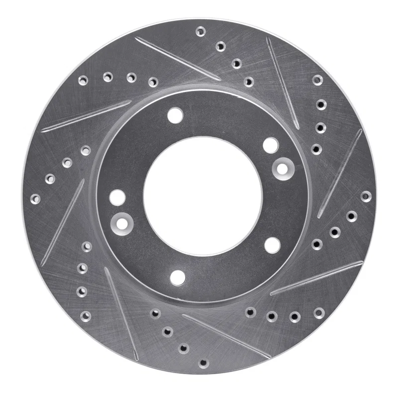 R1 Concepts 631-21025R, R1 07-09 Kia SORENTO Front Right Drilled & Slotted Silver Brake Rotor