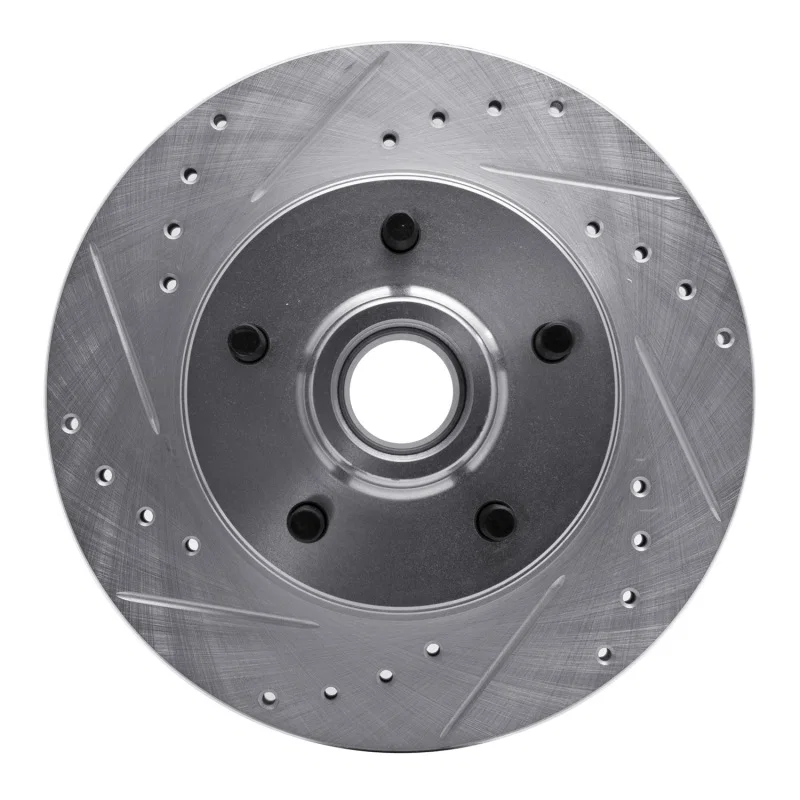 R1 Concepts 631-48009L, R1 1988-1991 Chevrolet C1500 Front Left Drilled & Slotted Silver Brake Rotor