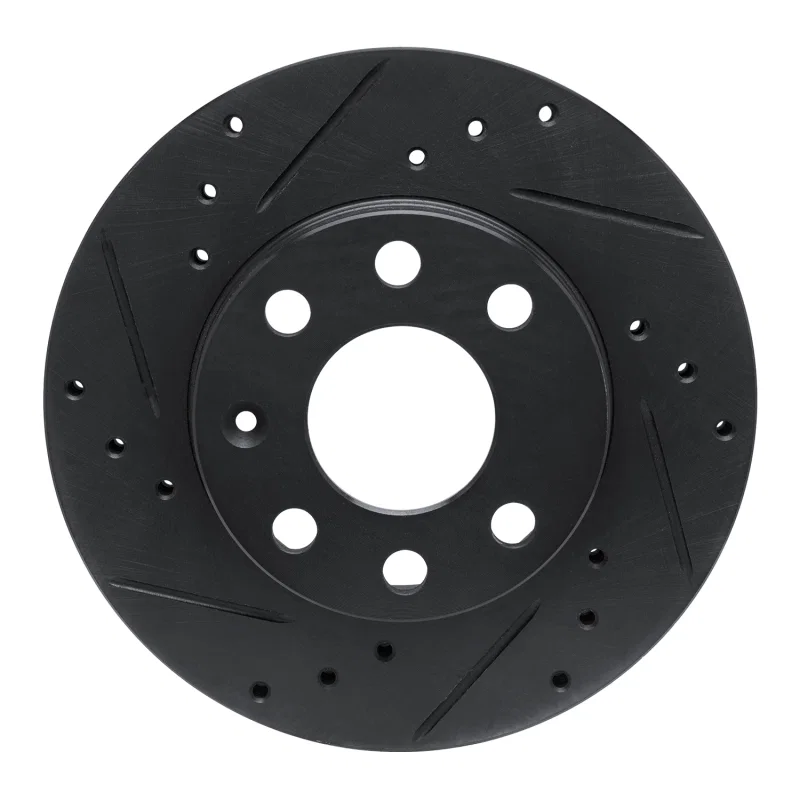 R1 Concepts 633-47000L, R1 88-20 Chevrolet SPARK (Mexico) Front Left Drilled & Slotted Black Brake Rotor