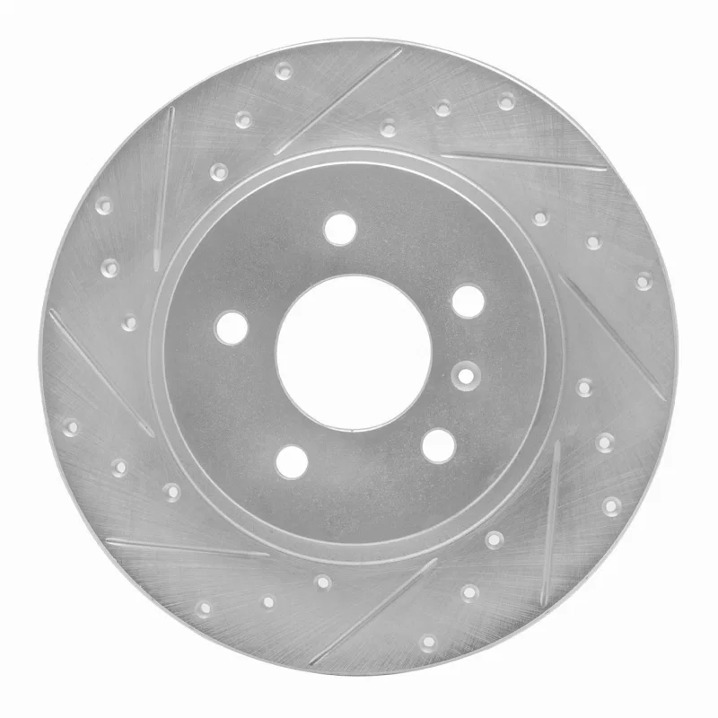 R1 Concepts 631-52026L, R1 05-05 Buick TERRAZA Rear Left Drilled & Slotted Silver Brake Rotor