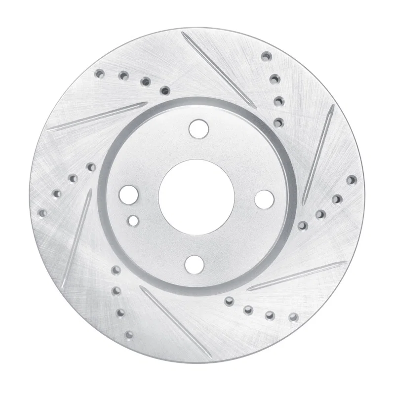 R1 Concepts 631-91003R, R1 16-25 Mazda 2 (Mexico) Front Right Drilled & Slotted Silver Brake Rotor