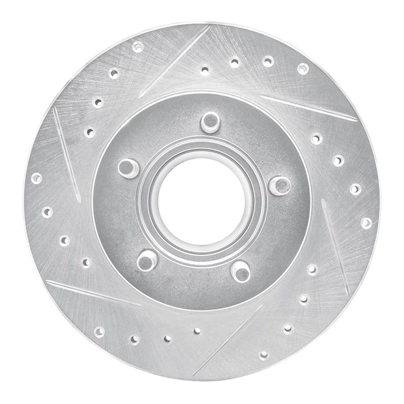 R1 Concepts 631-54119L, R1 1990-1994 Ford Ranger (USA/Canada) Front Left Drilled & Slotted Silver Brake Rotor